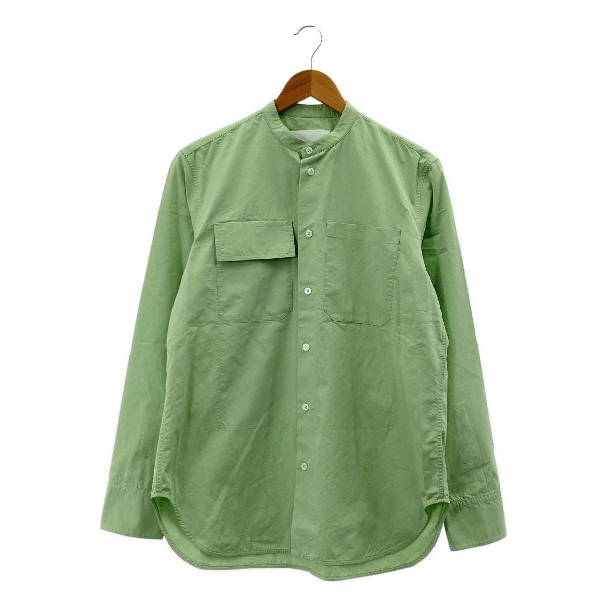 Jil sander ピスタチオグリーン　シャツ Sharp Wool Gabardine Shirt in Green – SVRN