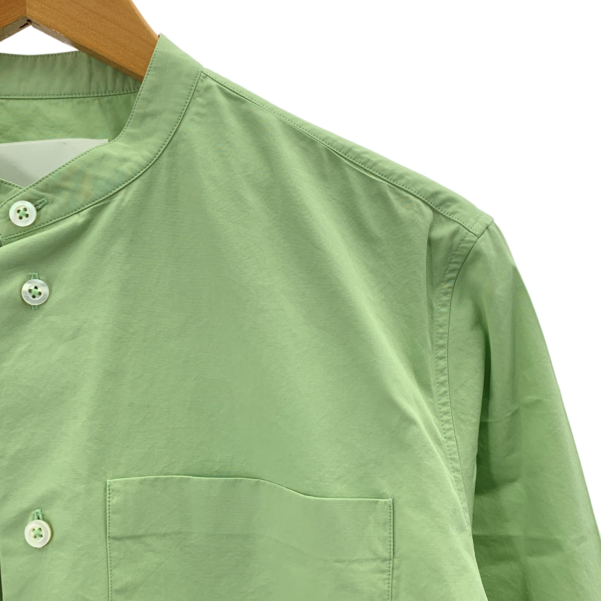 JIL SANDER / ジルサンダー | コットン ダブルポケット バンドカラーシャツ | 39 | メンズ