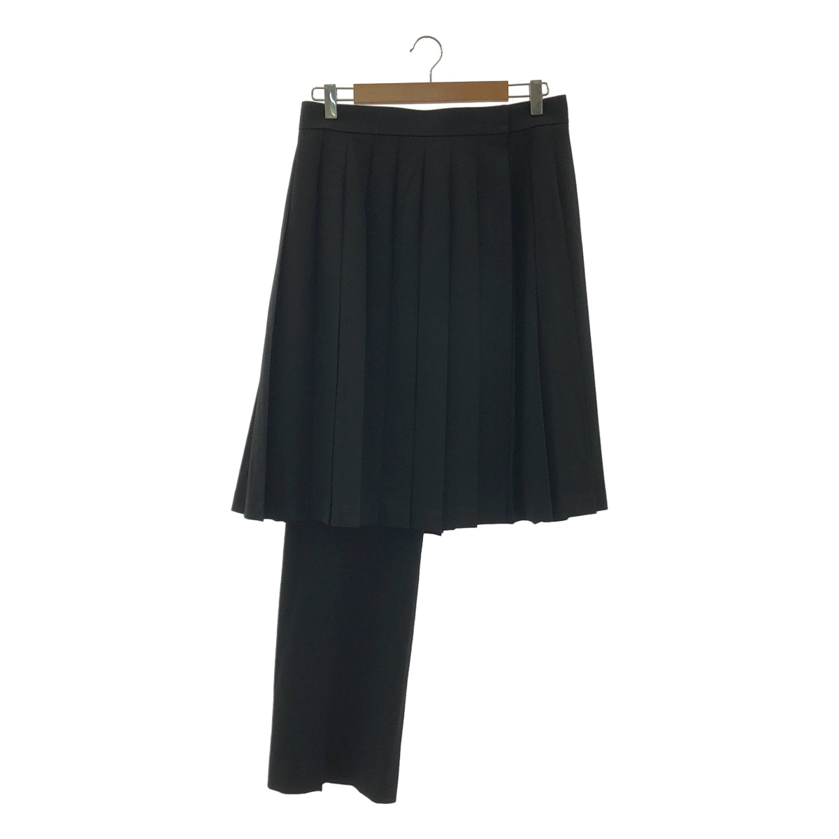 渡邊淳彌 | AD2025 | 褶皺羊毛不對稱長褲 | M碼 | 女款