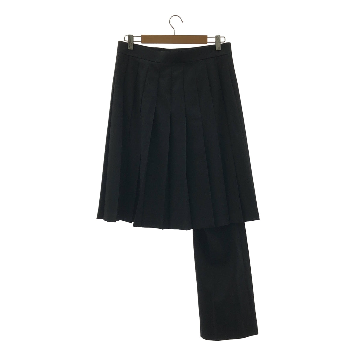 渡邊淳彌 | AD2025 | 褶皺羊毛不對稱長褲 | M碼 | 女款