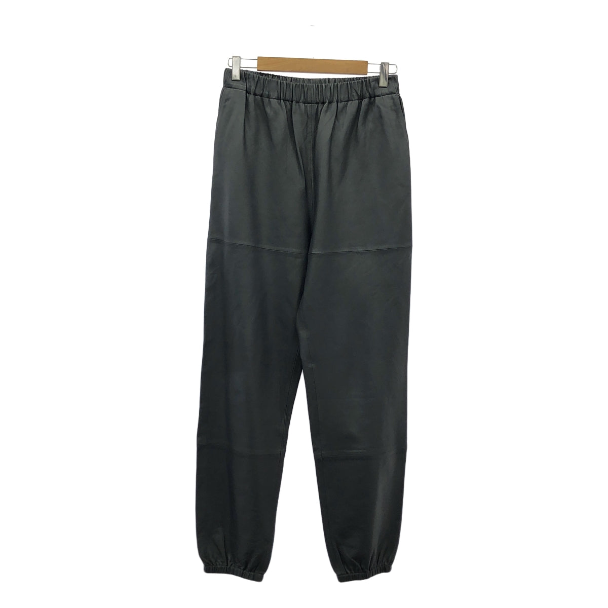 pelleq / 페렉 | lamb leather trousers 가죽 와이드 팬츠 | 34 | 회색 | 여성