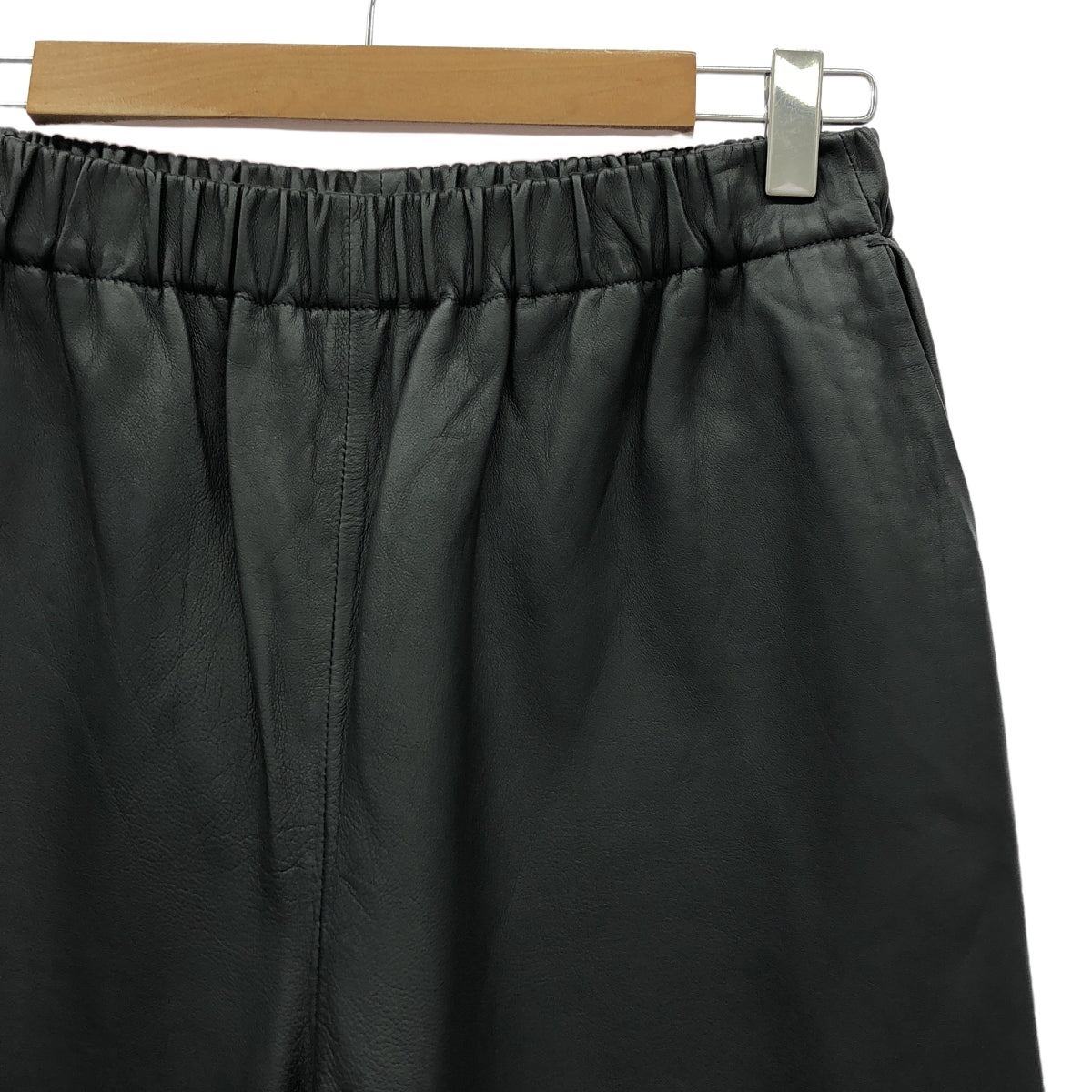 pelleq / 페렉 | lamb leather trousers 가죽 와이드 팬츠 | 34 | 회색 | 여성