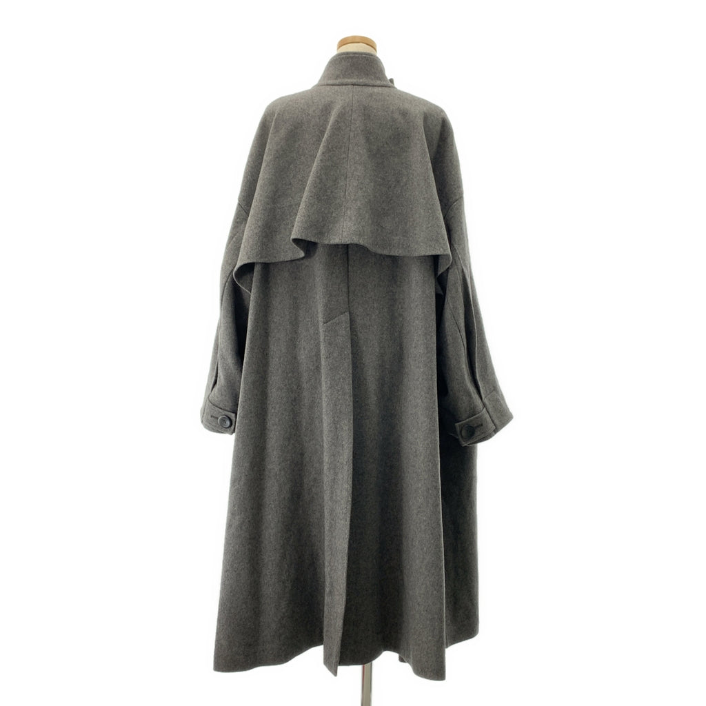ENFOLD | 2022秋冬系列 | 超大號喇叭外套 | 羊毛超大號喇叭外套 | 38碼 | 灰色 | 女款
