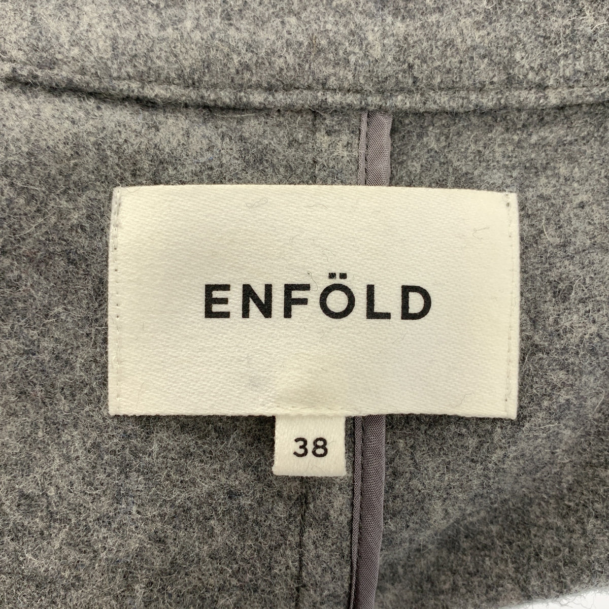 ENFOLD | 2022秋冬系列 | 超大號喇叭外套 | 羊毛超大號喇叭外套 | 38碼 | 灰色 | 女款