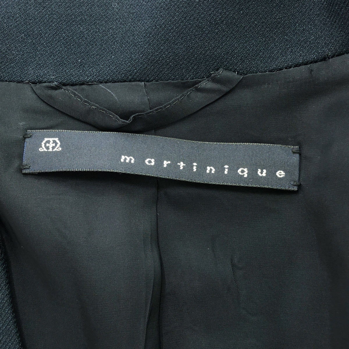 martinique / マルティニーク | ノーカラー Vカラーネック ジャケット | F | ネイビー | レディース