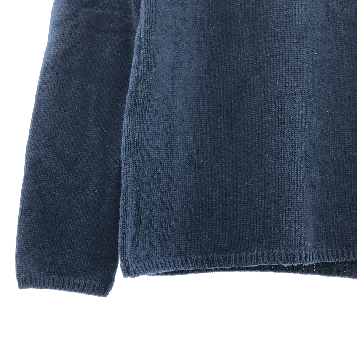 COMME des GARCONS | 2022 秋冬 | 不對稱領口羊毛針織衫 | M碼 | 海軍藍 | 女款