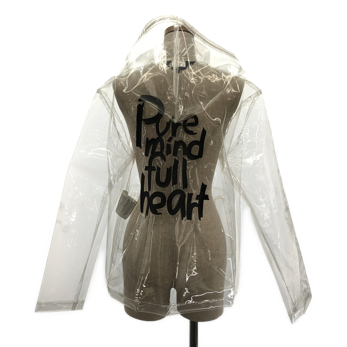 BLACK COMME des GARCONS / 블랙콤 데 갤슨 | 2022AW | slogan-print transparent jacket 재킷 | M | 클리어/블랙 | 남성