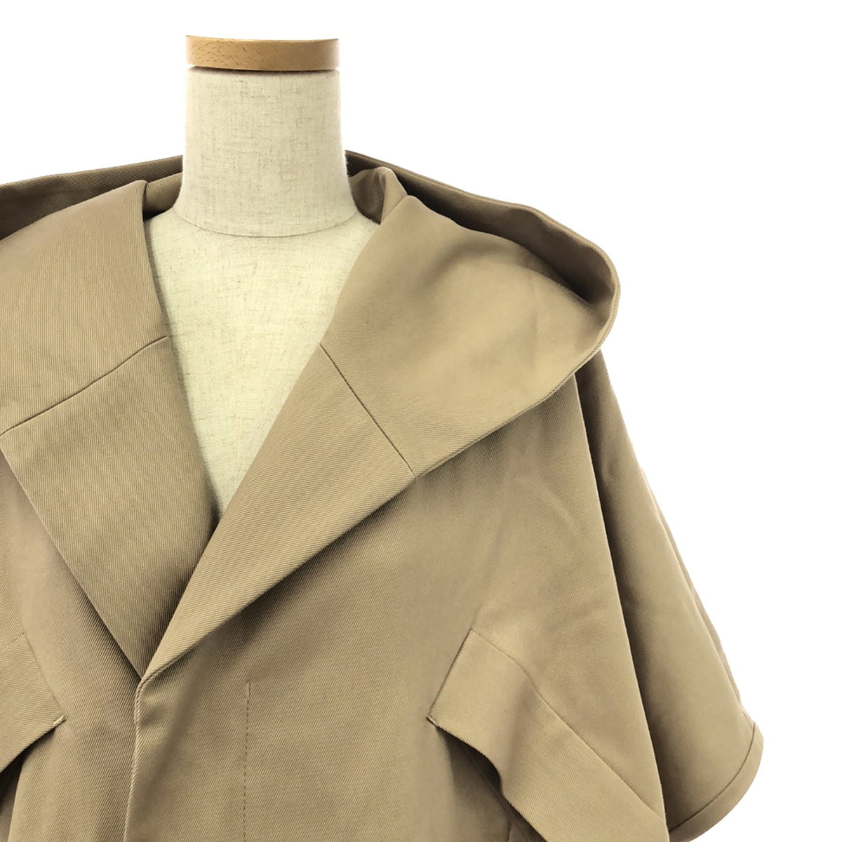 【美品】  HARUNOBUMURATA / ハルノブムラタ | 2023AW | スリーブレス ベルテッド オーバーコート フーディ | 36 | beige | レディース