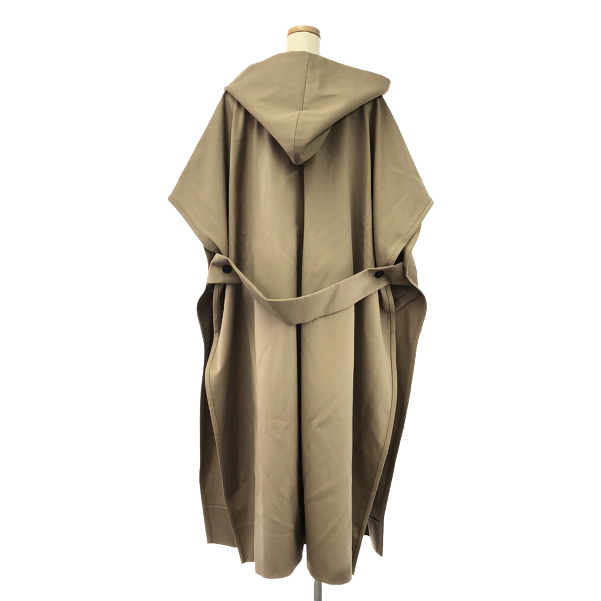 【美品】  HARUNOBUMURATA / ハルノブムラタ | 2023AW | スリーブレス ベルテッド オーバーコート フーディ | 36 | beige | レディース