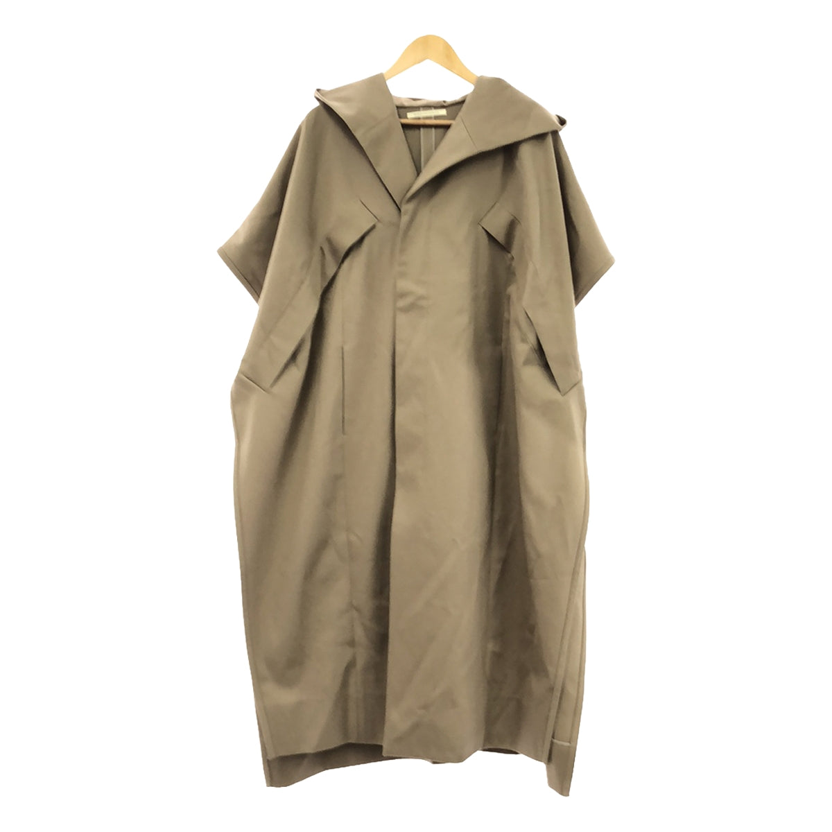 【美品】  HARUNOBUMURATA / ハルノブムラタ | 2023AW | スリーブレス ベルテッド オーバーコート フーディ | 36 | beige | レディース