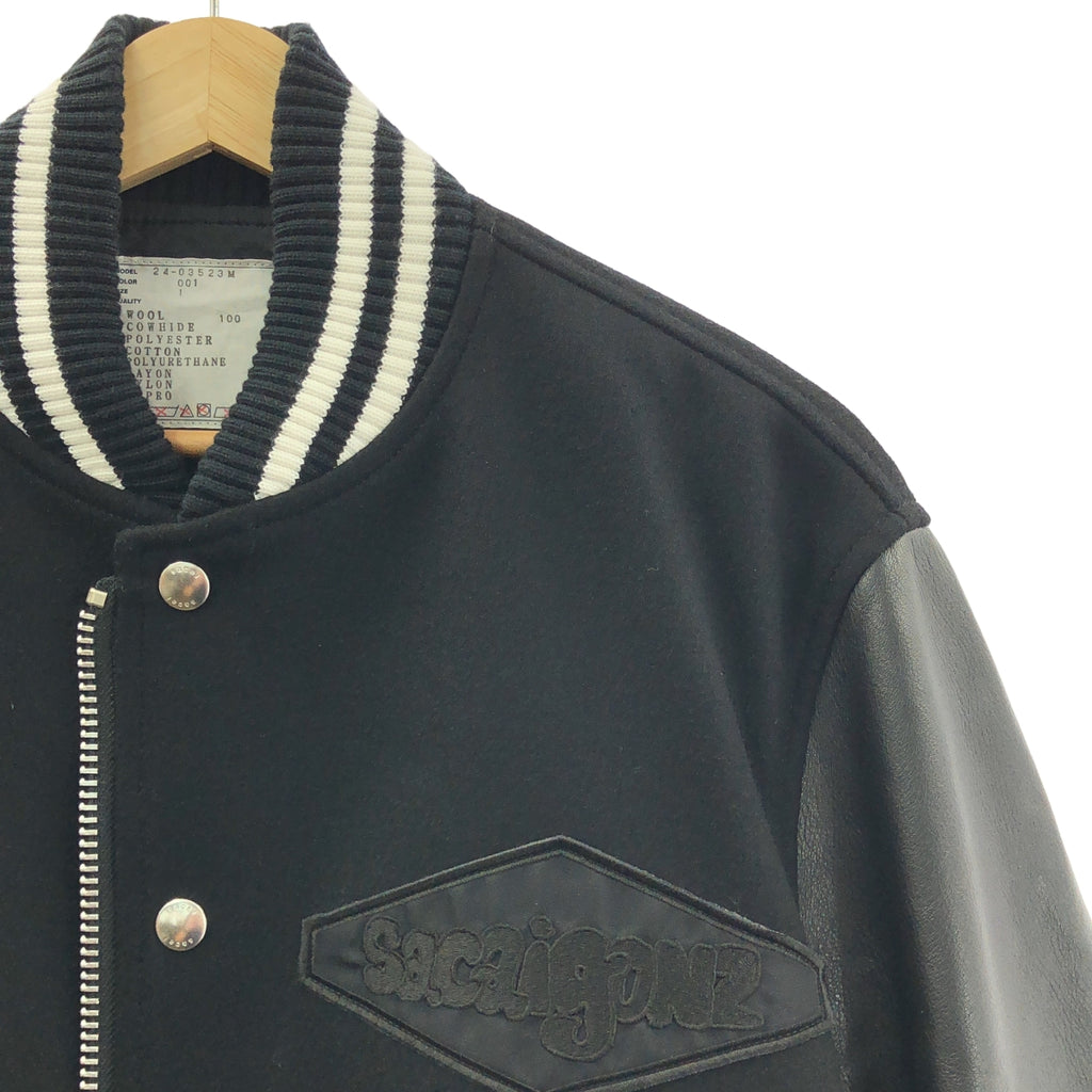 sacai | 2024 秋冬 | Gonz 羊毛麥爾登皮革飛行員外套 | 尺寸 1 | 男款