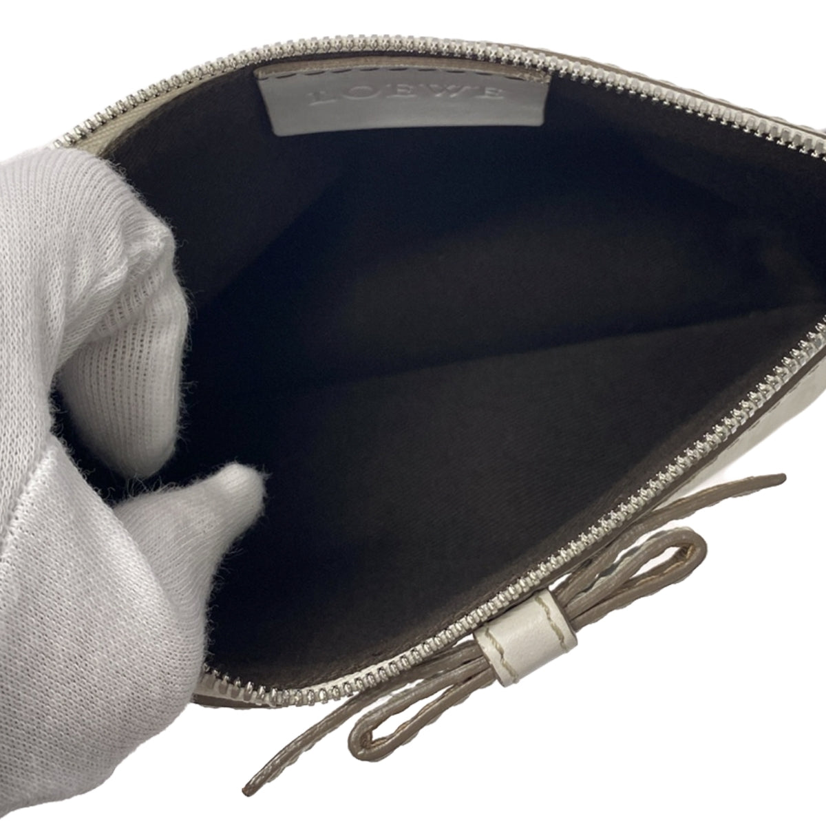 羅意威 | Anagram 標誌絲帶鏈條袋手提包 |白色 |女性的