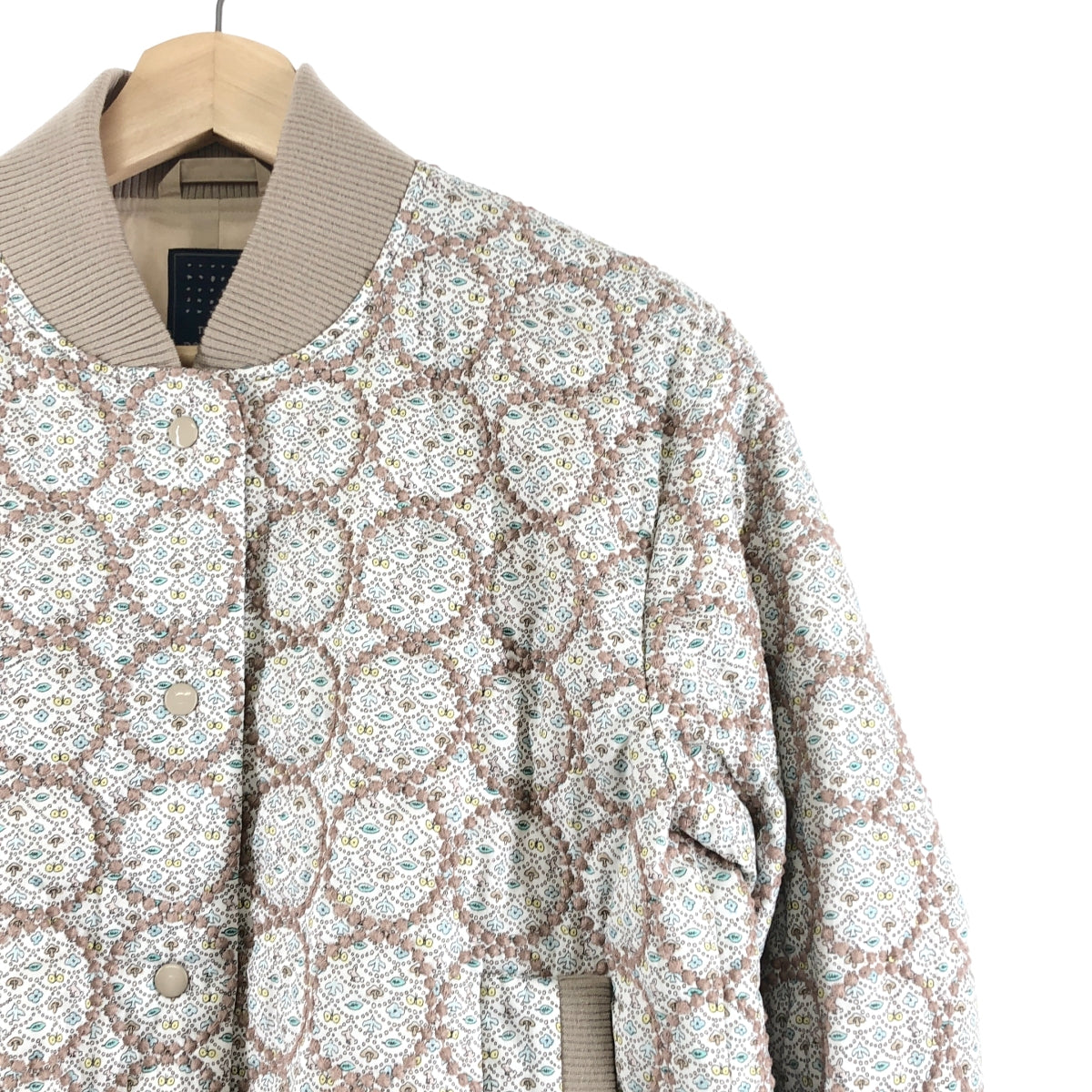 mina perhonen / ミナペルホネン | 2023AW | forest wave×tambourine フォレストウェーブ タンバリン 刺しゅう ジャケット ブルゾン | 38 | レディース