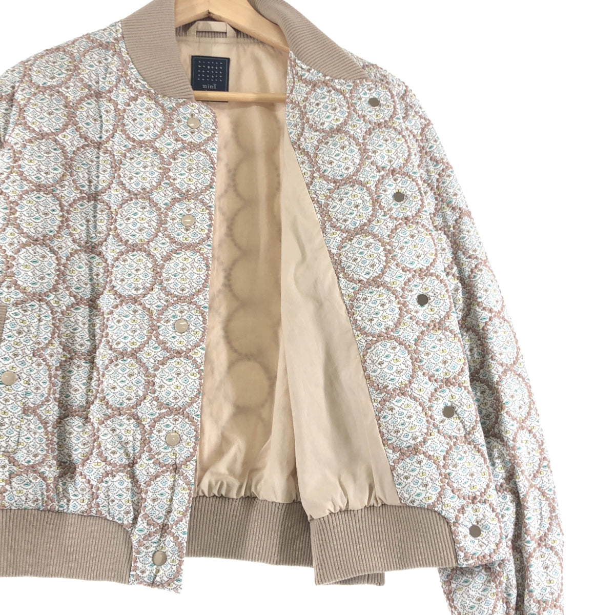 mina perhonen / ミナペルホネン | 2023AW | forest wave×tambourine フォレストウェーブ タンバリン 刺しゅう ジャケット ブルゾン | 38 | レディース