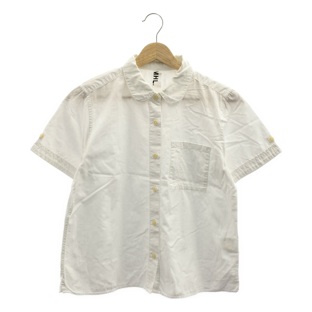 MHL. / エムエイチエルマーガレットハウエル | コットン リネン ラウンドカラー 半袖シャツ | 1 | レディース