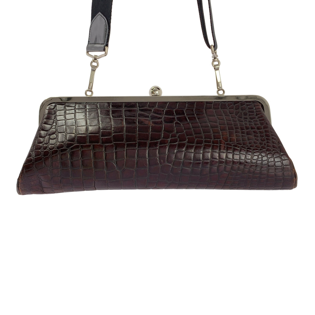 COMME des GARÇONS / Katsuyuki Yoshida 鱷魚紋壓紋搭扣單肩包 | SHOPBOP