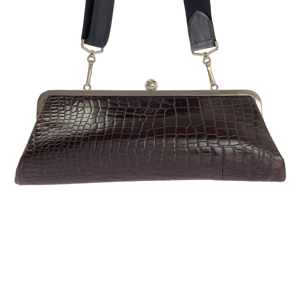 COMME des GARÇONS / Katsuyuki Yoshida 鱷魚紋壓紋搭扣單肩包 | SHOPBOP