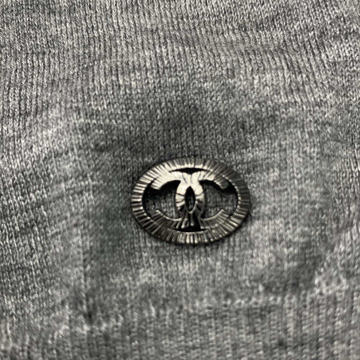 香奈兒 | 法式袖羊絨絲針織衫 | 38碼 | 灰色 | 女款