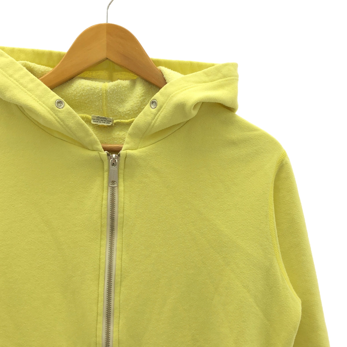 VINTAGE / Vintage clothing | 70s-80s Vintage Velva Sheen Sweatshirt Double Zip Hoodie with Large Pentagonal TALON Yellow Tag | M | Men's