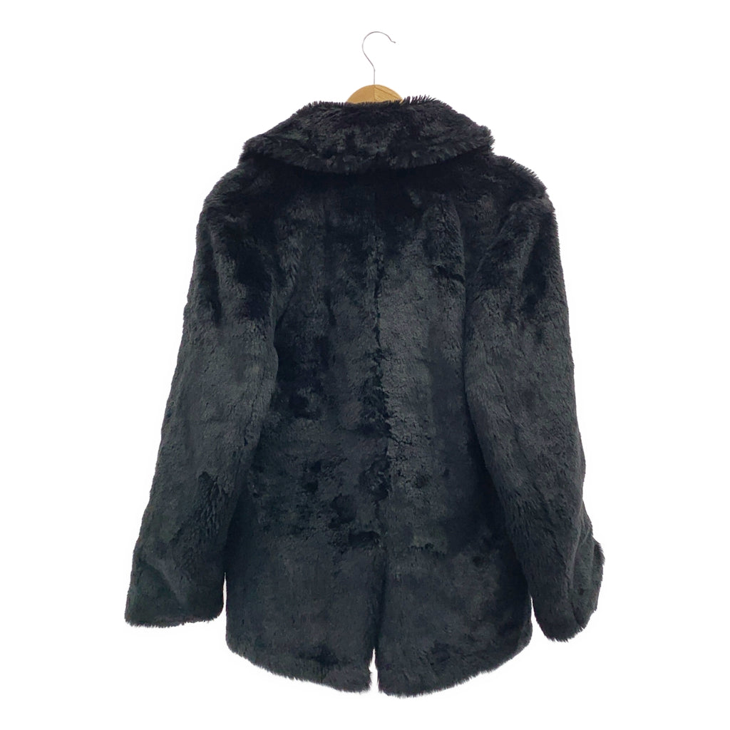 【成色極佳】SCHOTT 人造毛皮雙排扣大衣 | M碼 | 黑色 | 男士