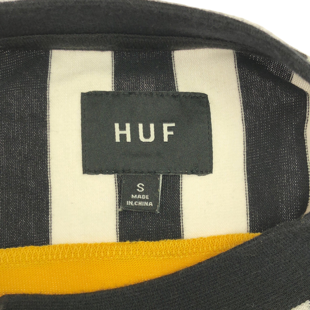 HUF / ハフ | ロゴ クルーネック カットソー | S | マスタード | メンズ