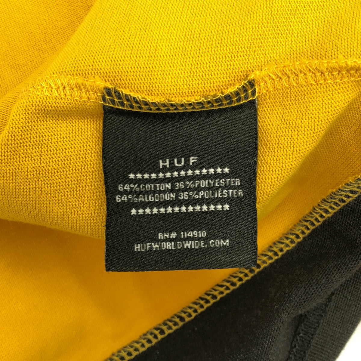 HUF / ハフ | ロゴ クルーネック カットソー | S | マスタード | メンズ