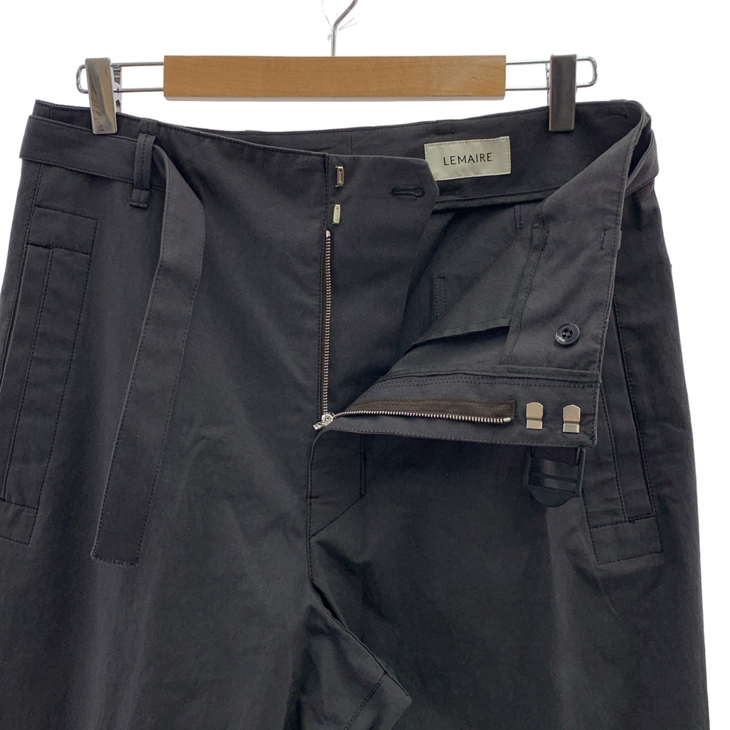 【미품】 LEMAIRE / 르메르 | 2024SS | SEAMLESS BELTED PANTS 코튼 원활한 벨트 팬츠 | 46 | 그레이 | 남성