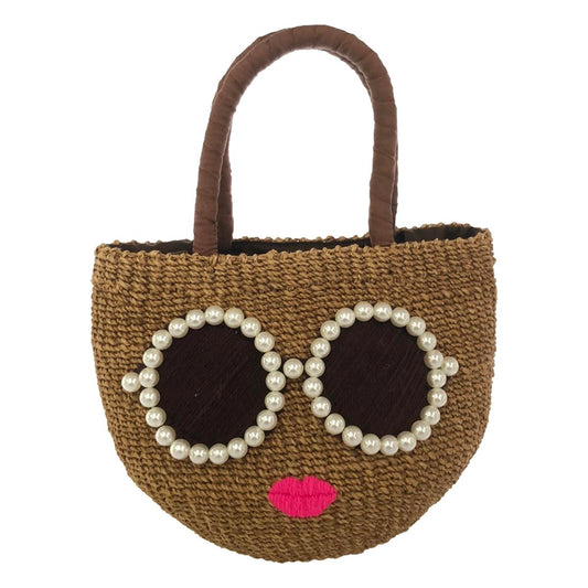 a-jolie / ajolie | Pearl-decorated sunglasses basket bag |