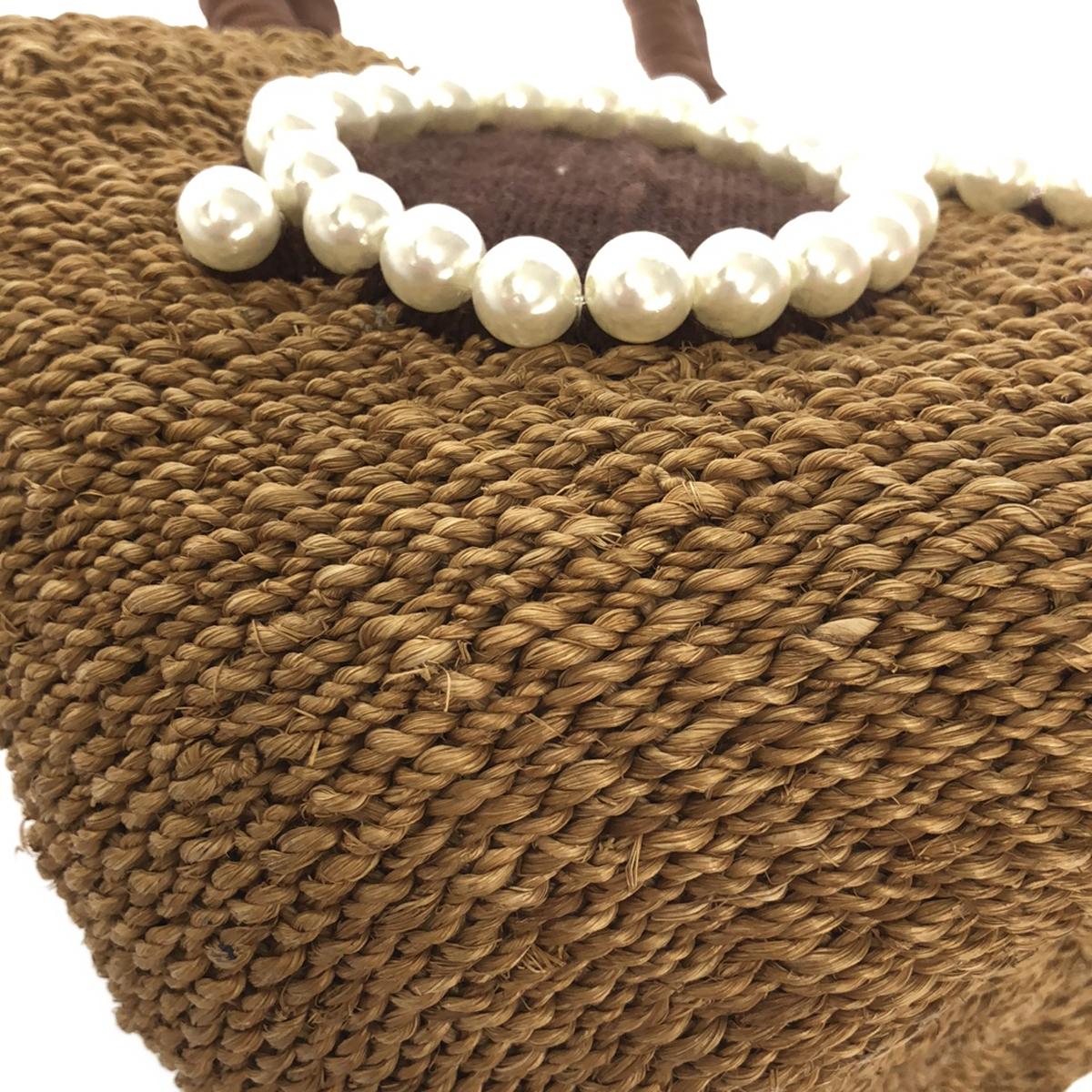 a-jolie / ajolie | Pearl-decorated sunglasses basket bag |