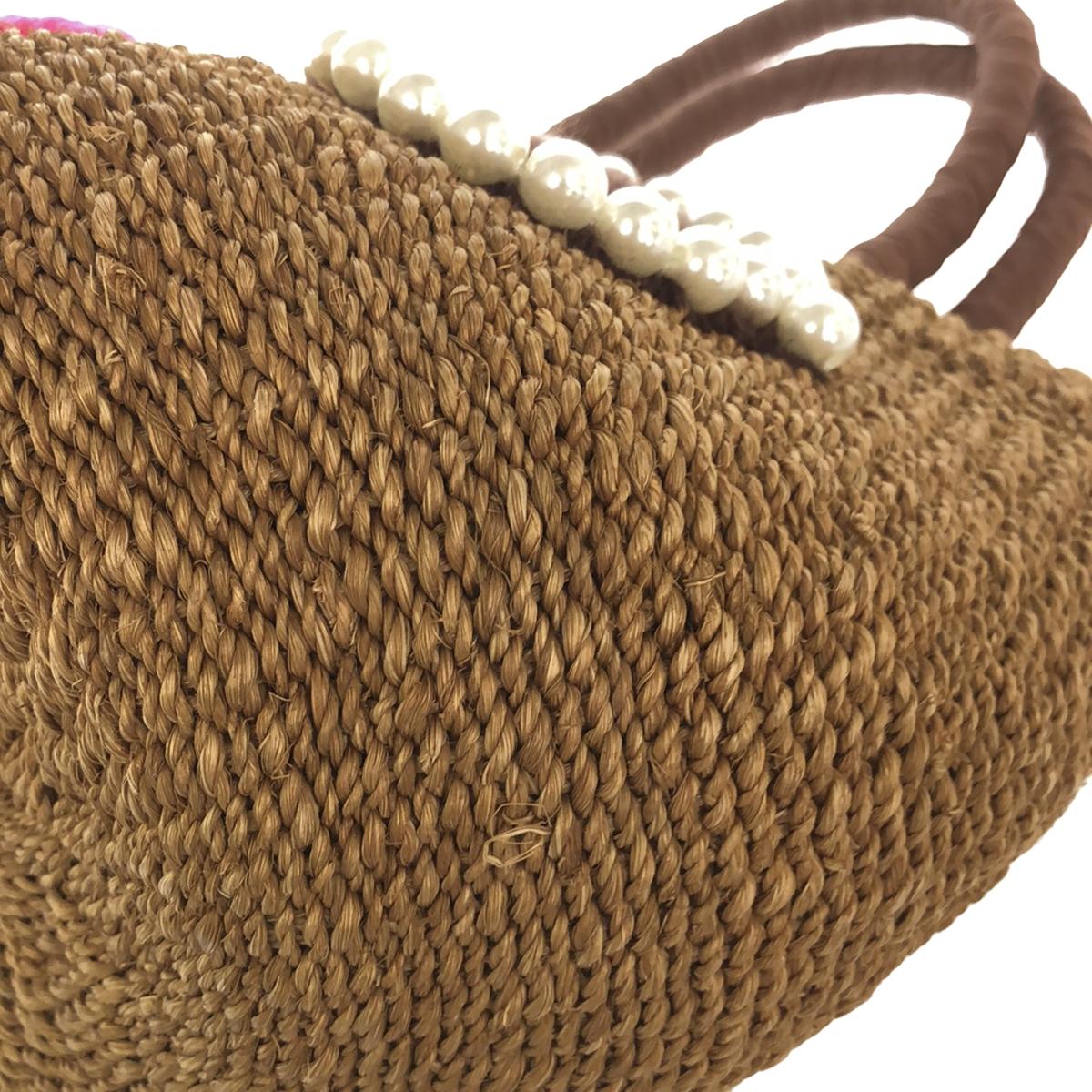 a-jolie / ajolie | Pearl-decorated sunglasses basket bag |