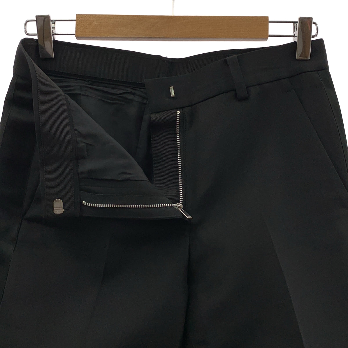 sacai / 사카이 | 2022AW | 울 실크 사이드 라인 플레어 슬랙스 팬츠 | 2 | 여성