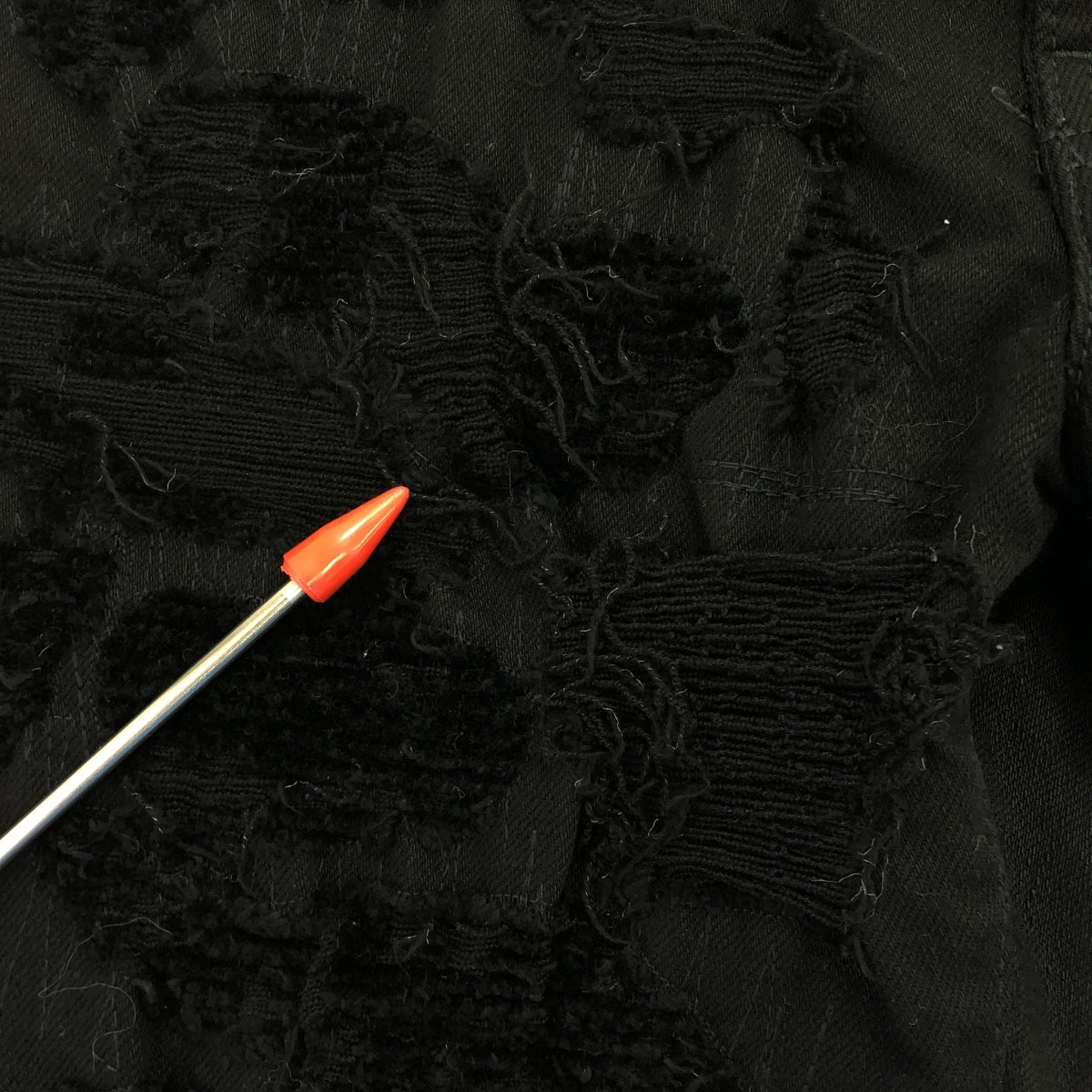 JUNYA WATANABE COMME des GARCONS / ジュンヤワタナベ | 2018SS | ダメージ デザイン デニムパンツ | S | ブラック | レディース