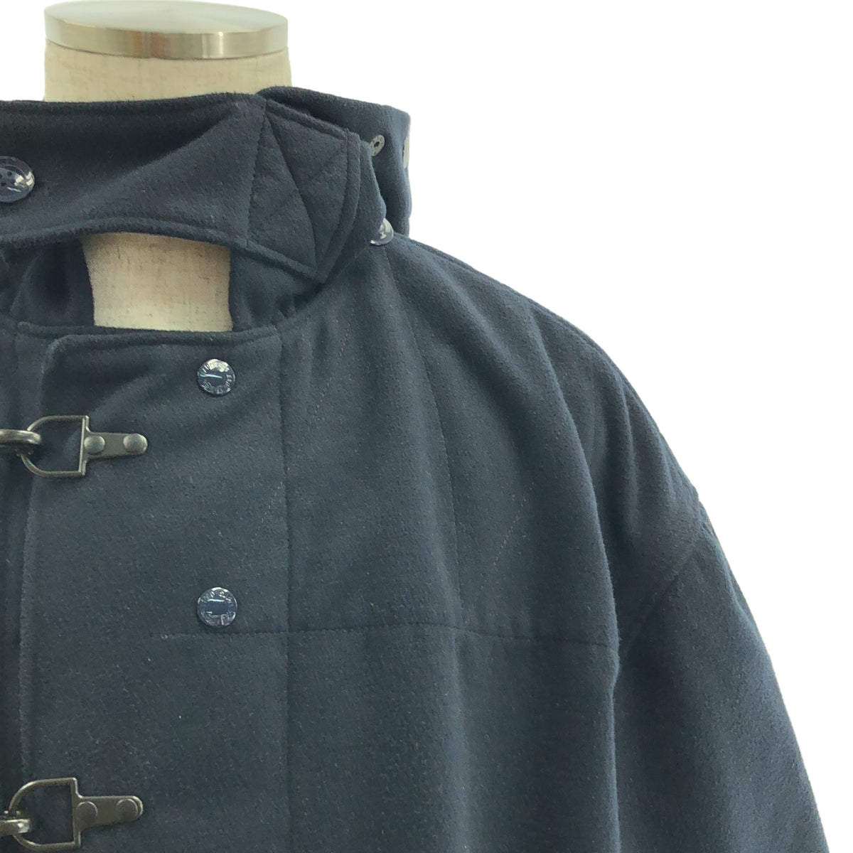 Engineered Garments | 超大號消防員粗呢大衣 / 聚酯仿麥爾登呢 / 羊毛消防員鉤環粗呢大衣/連帽衫 | S 碼 | 男款