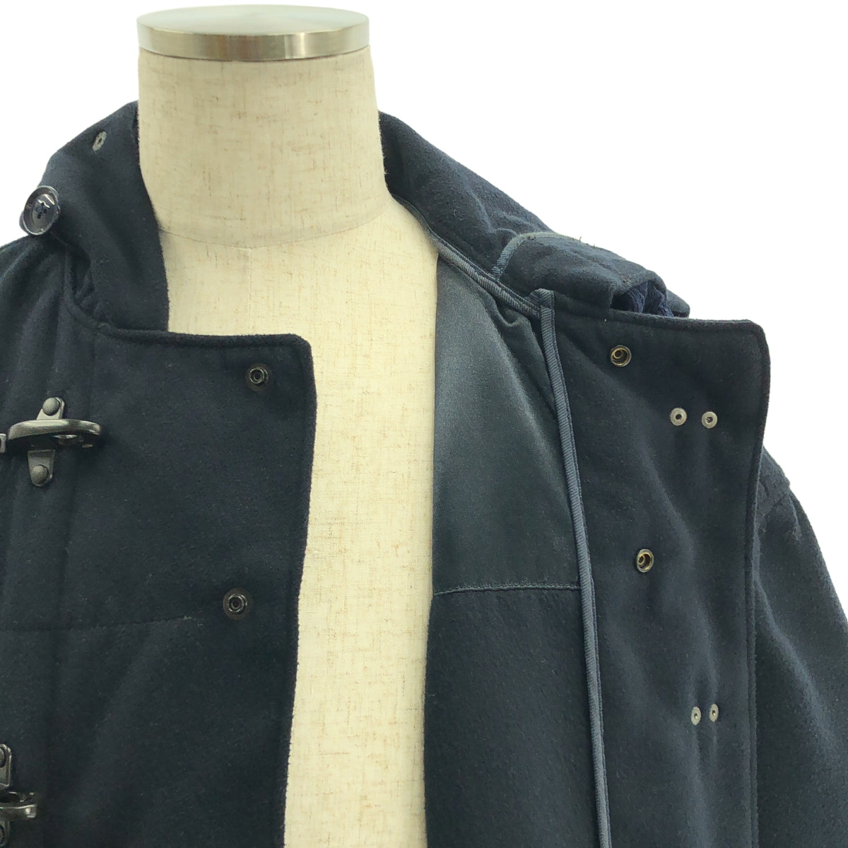 Engineered Garments | 超大號消防員粗呢大衣 / 聚酯仿麥爾登呢 / 羊毛消防員鉤環粗呢大衣/連帽衫 | S 碼 | 男款