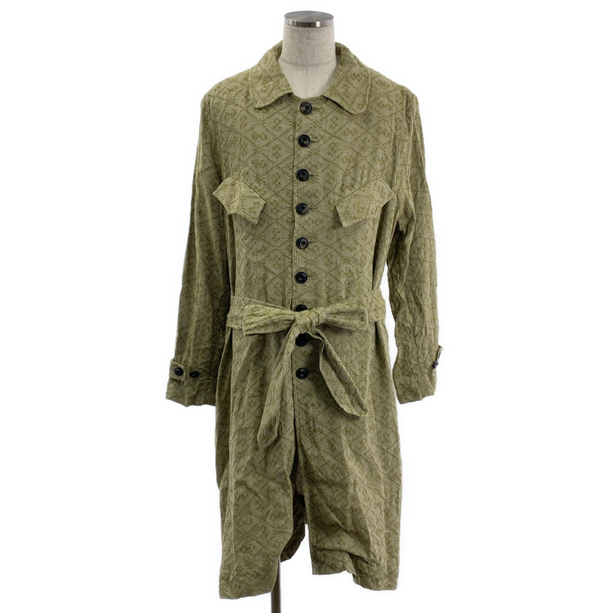 JOHN ALEXANDER SKELTON | 2024SS | 提花束帶大衣 | XL |