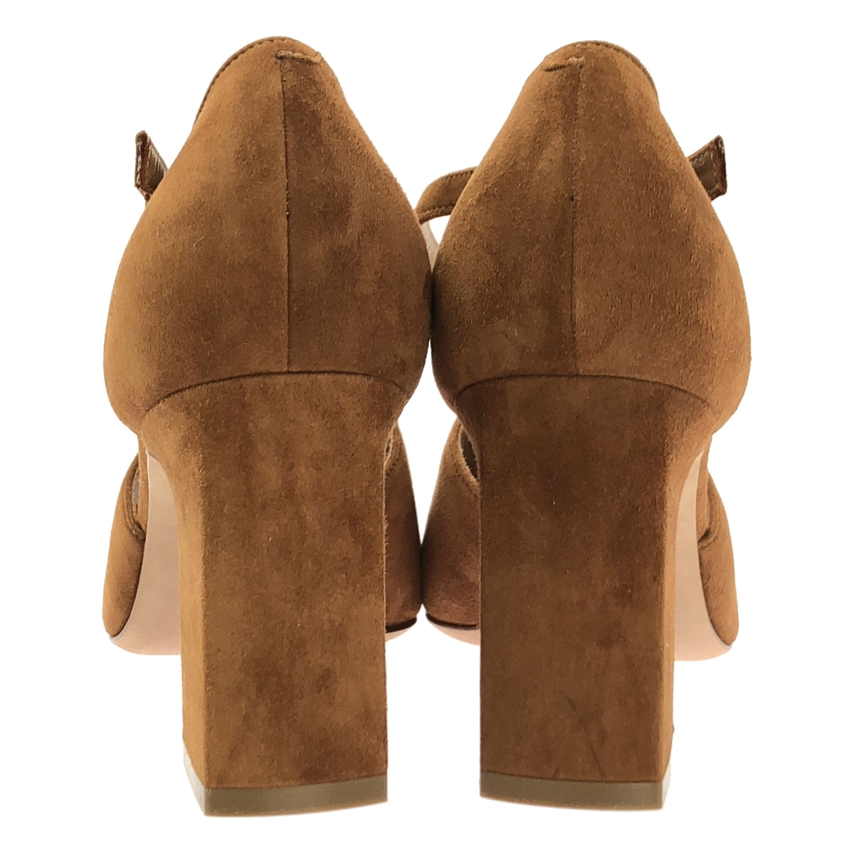 PELLICO / 페리코 | 스웨이드 가죽 레이스업 스트랩 청키힐 샌들 펌프스 | 37 | 여성