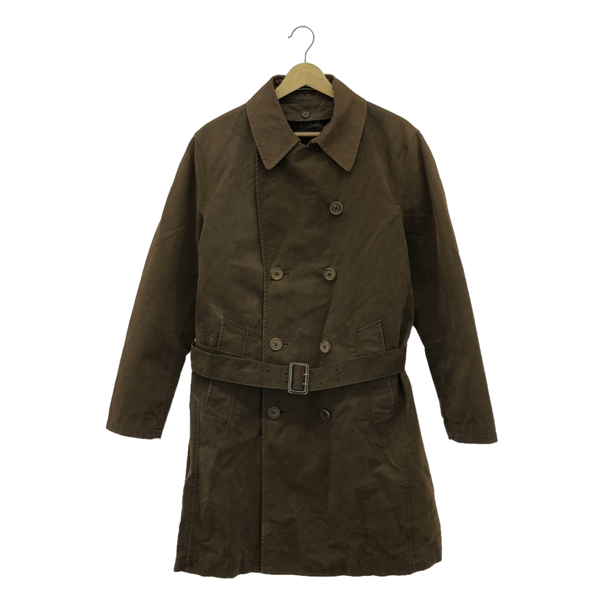 PS Paul Smith | Coated belted single coat with detachable cashmere blend liner | L | Brown | Men's