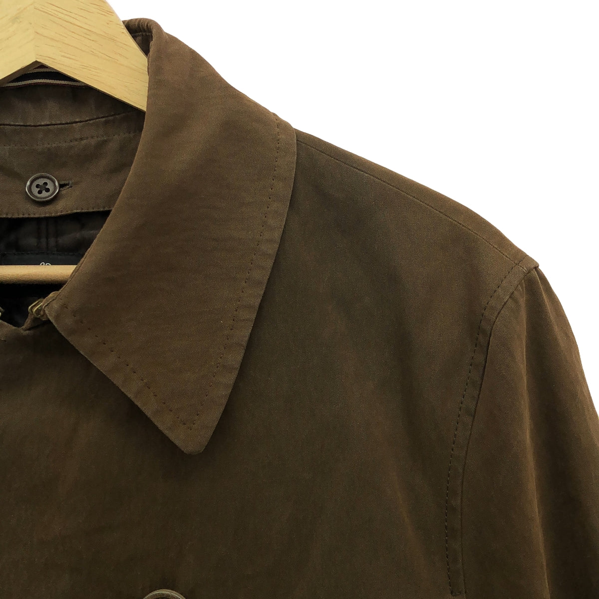 PS Paul Smith | Coated belted single coat with detachable cashmere blend liner | L | Brown | Men's