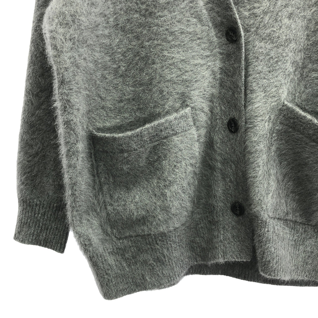 【미품】 UNITED ARROWS / 유나이티드 아로즈 | 폭스 캐시미어 포켓 니트 카디건 | F | 그레이 | 여성