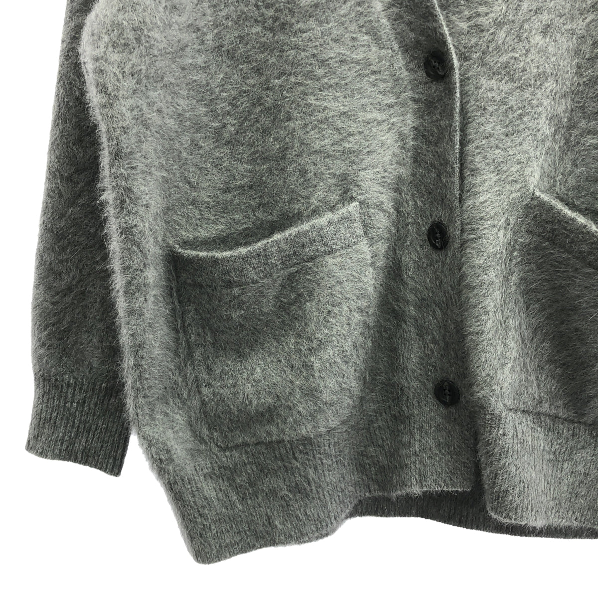 [狀況良好] 聯合箭隊 |狐狸羊絨口袋針織開襟衫 | F |灰色 |女性的