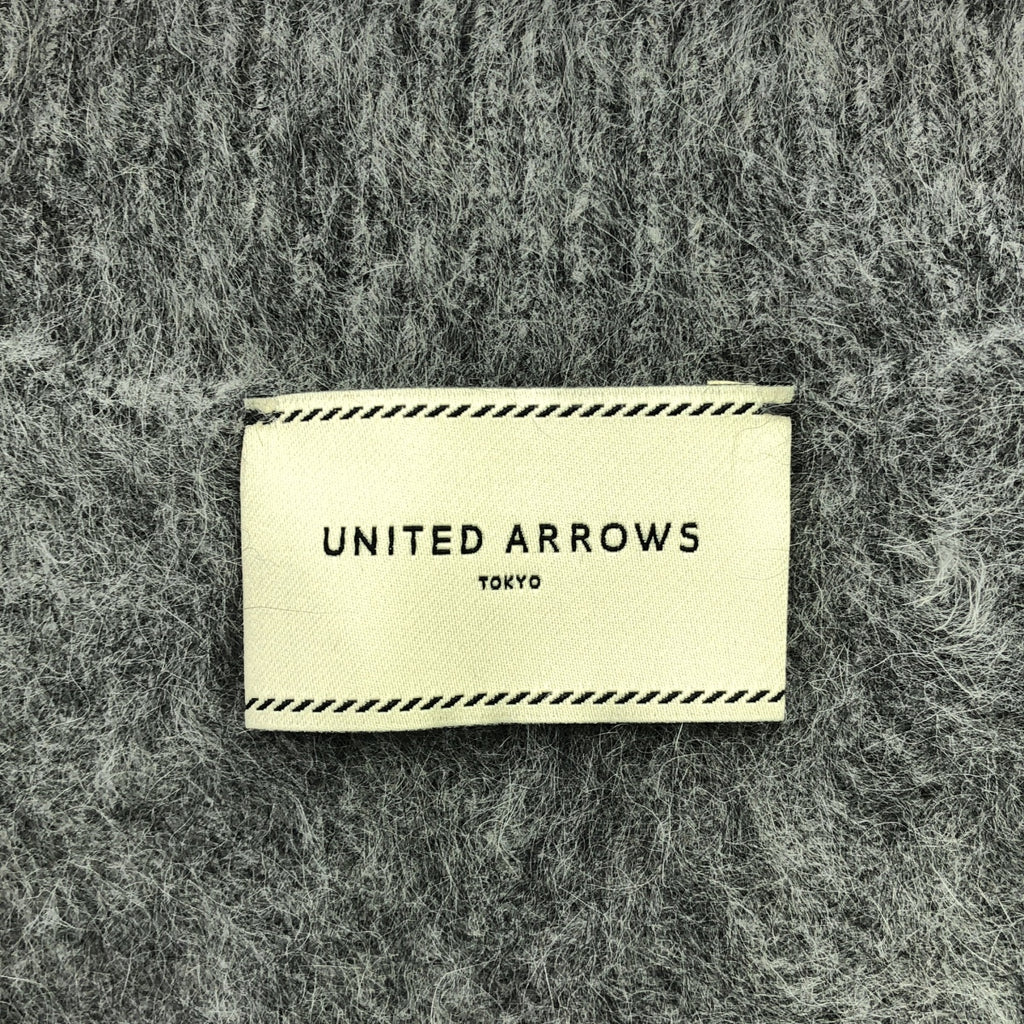 【미품】 UNITED ARROWS / 유나이티드 아로즈 | 폭스 캐시미어 포켓 니트 카디건 | F | 그레이 | 여성