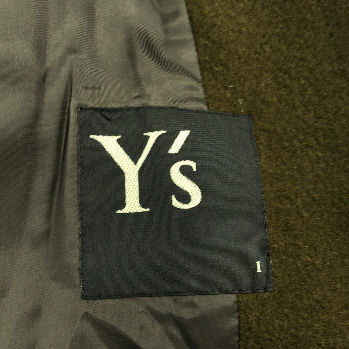 Y's / ワイズヨウジヤマモト | ウール ベルテッド オーバーコート / 総裏地 | 1 | オリーブ | レディース