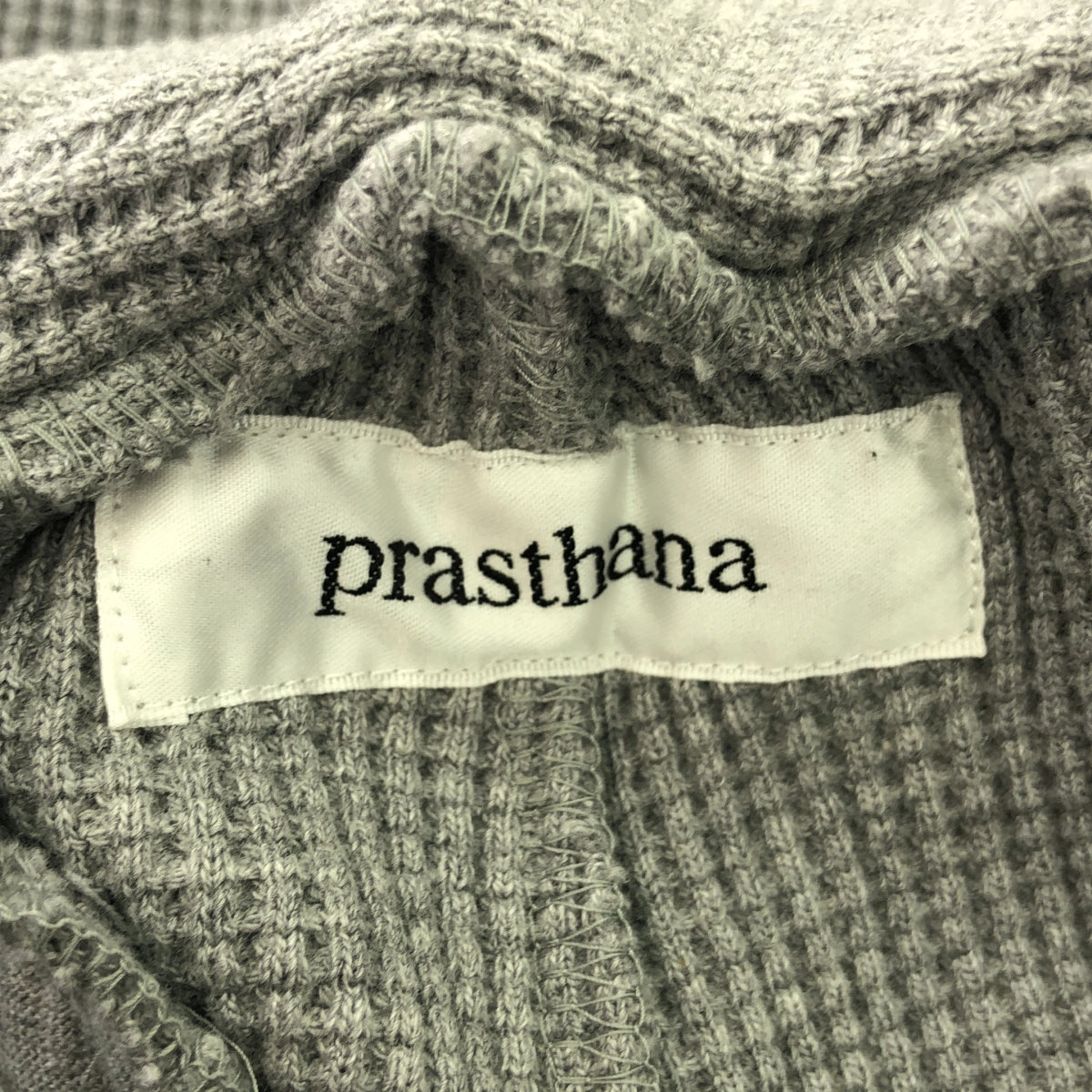 [新] prasthana / Prasthana |厚重華夫格低襠褲 |褲子 | S |灰色 |男士
