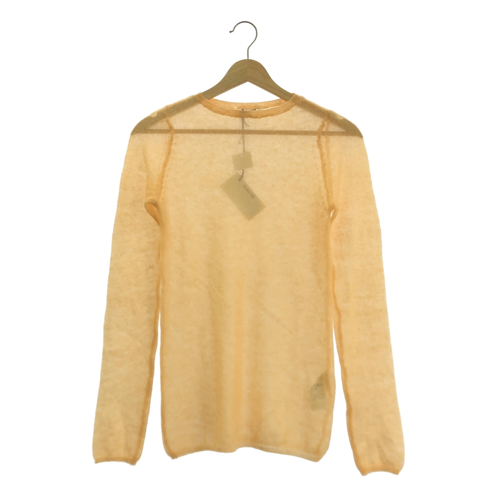 AURALEE / 오라리 | 2024AW | KID MOHAIR SHEER KNIT BOAT NECK P/O / 모헤야 니트 스웨터 | 0 |