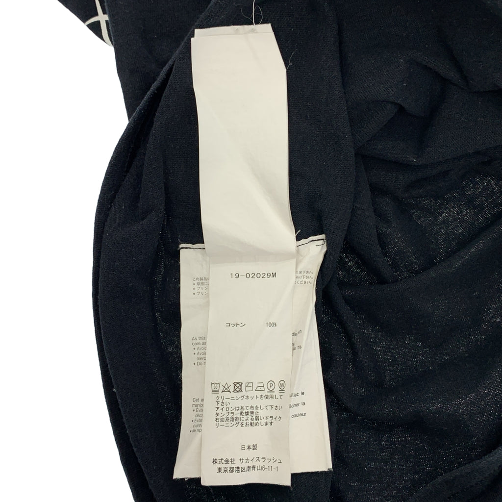 sacai / 사카이 | × Do Nothing Congress / 양면 프린트 T 셔츠 컷소우 | 1 | 남성