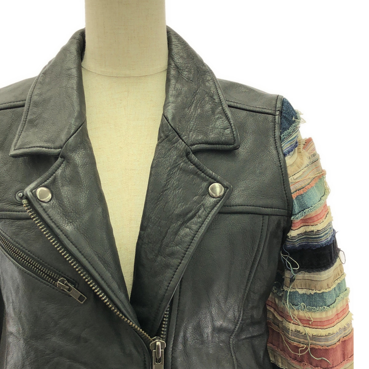 Acne / アクネ | 2010AW | × Ray BEAMS SLICE LEATHER JACKET レザー ジャケット | 36 | レディース