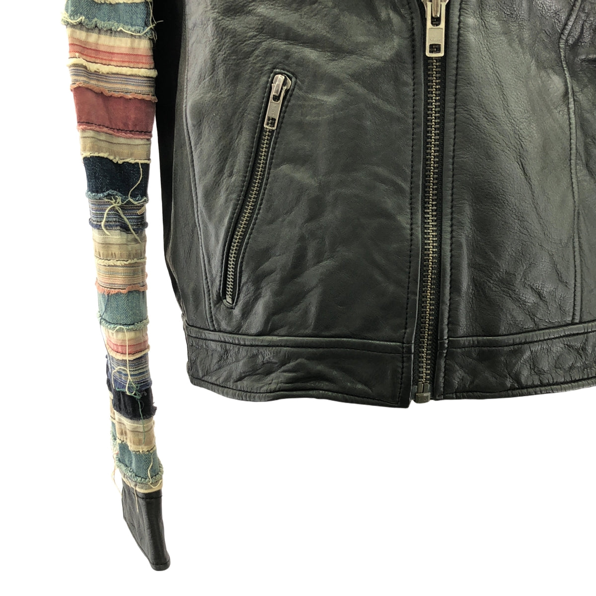 Acne / アクネ | 2010AW | × Ray BEAMS SLICE LEATHER JACKET レザー ジャケット | 36 | レディース