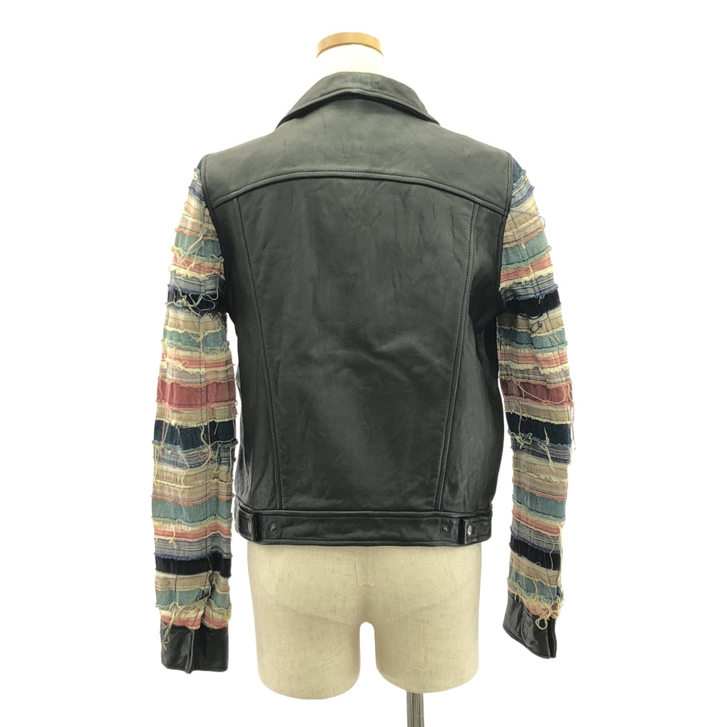 Acne / アクネ | 2010AW | × Ray BEAMS SLICE LEATHER JACKET レザー ジャケット | 36 | ブラック | レディース