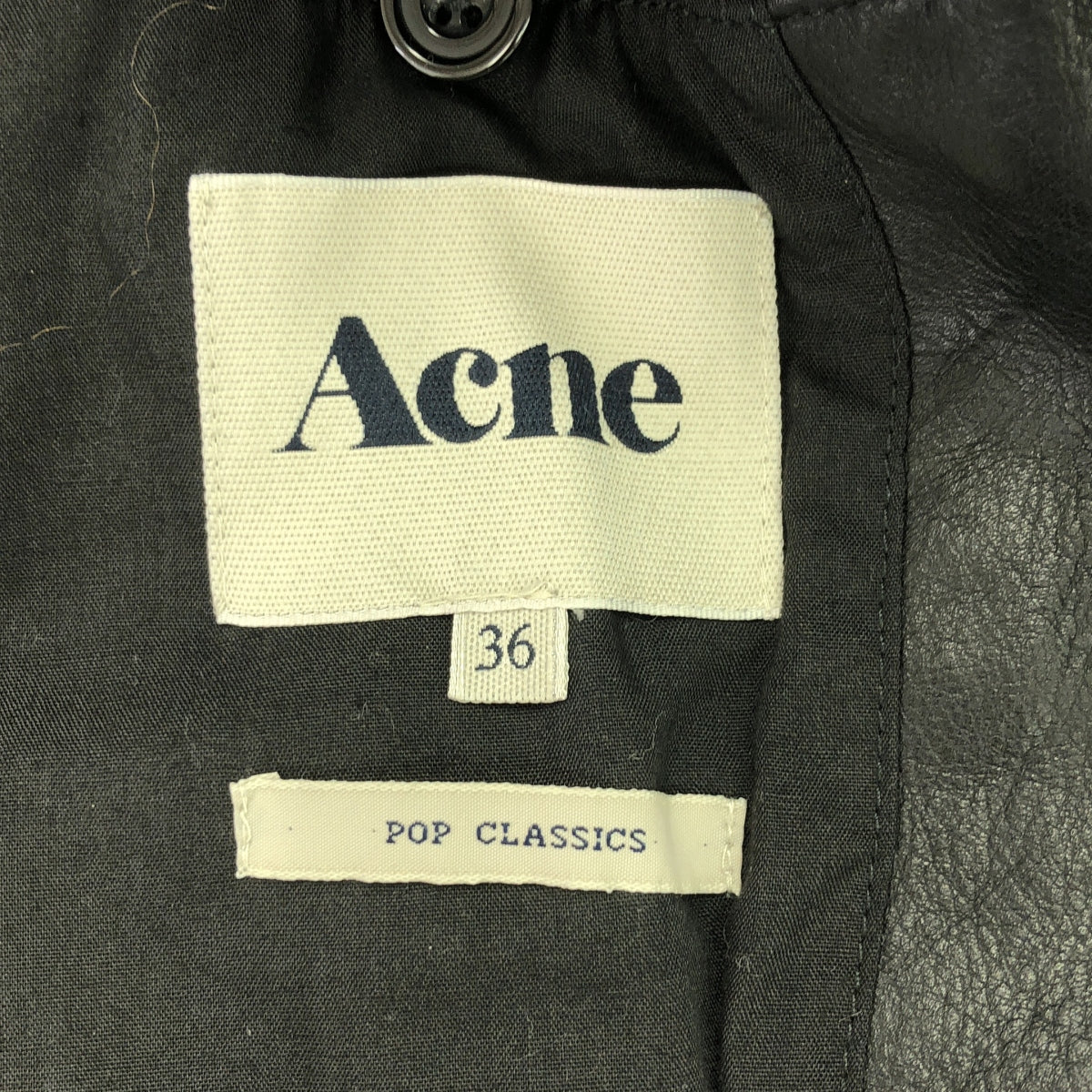 Acne / アクネ | 2010AW | × Ray BEAMS SLICE LEATHER JACKET レザー ジャケット | 36 | ブラック | レディース