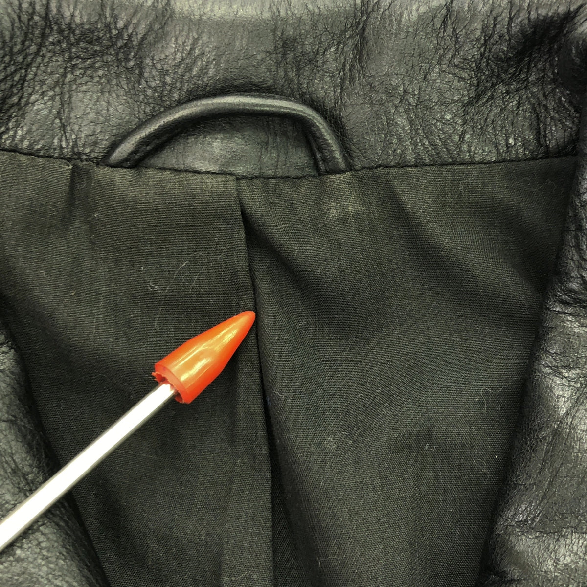 Acne / アクネ | 2010AW | × Ray BEAMS SLICE LEATHER JACKET レザー ジャケット | 36 | ブラック | レディース